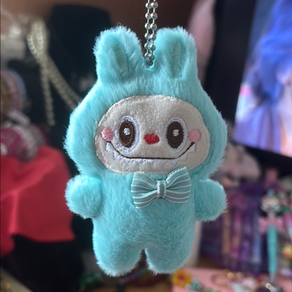 319K COPY - Charming Turquoise Plush Keychain